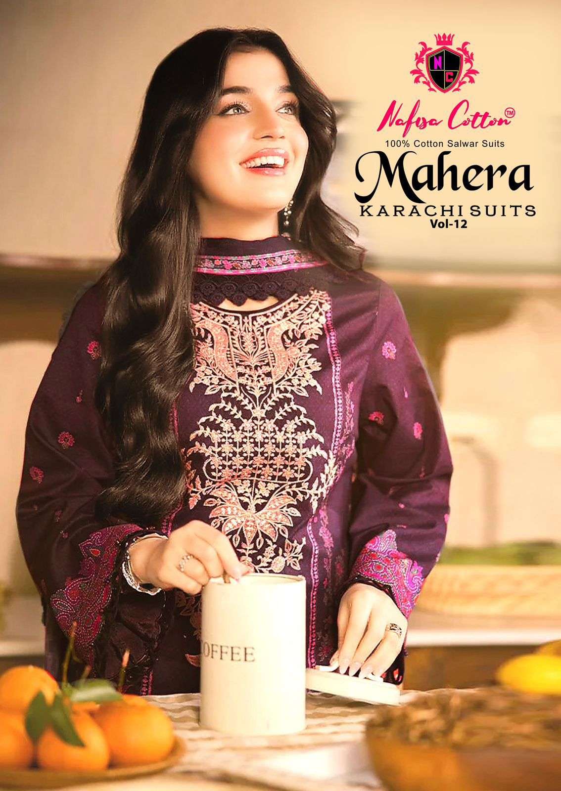 MAHERA KARACHI SUITS VOL - 12 BY NAFISA COTTON